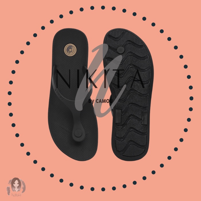 [OWNshop] Camou Sandal Jepit Wanita NIKITA Hitam
