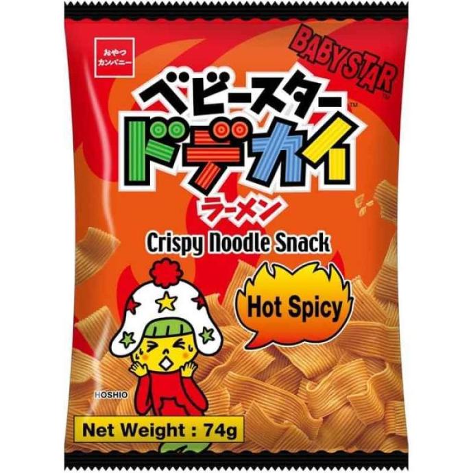 

oyatsu baby star hot spicy - snack mie jepang 90g