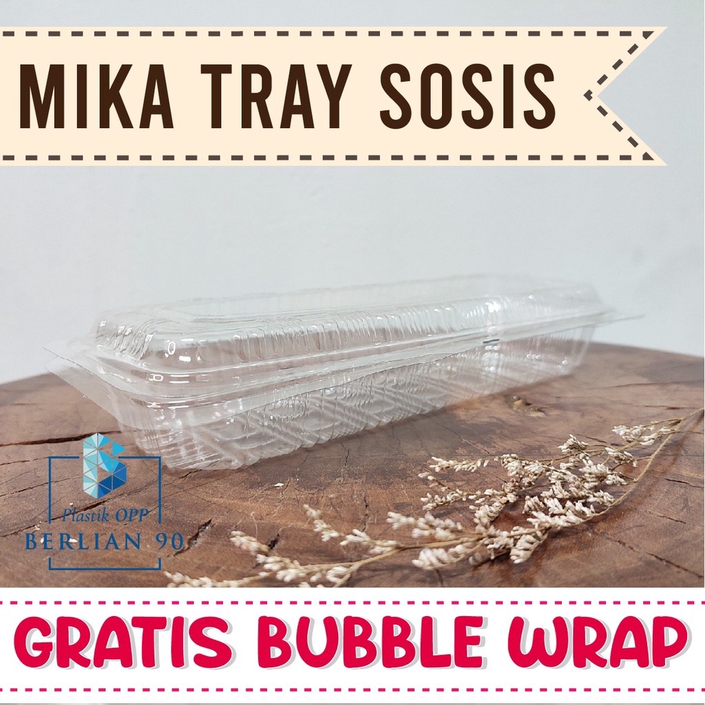 Mika tray sosis besar untuk Sosis Plastik Tebal / Plastik Mika Tray Sosis Termurah