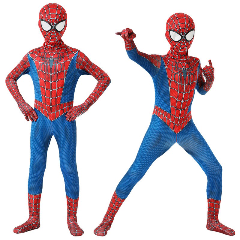 Asli Kostum Spiderman Anak Real Superhero The Avengers Cosplay Costume Import