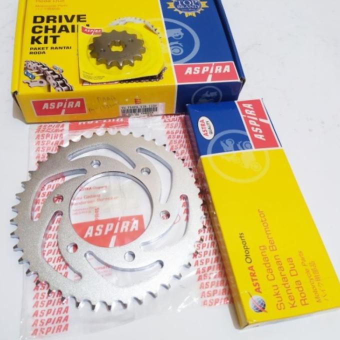 +%+%+%] Gir Rantai set New Vixion Original Aspira Gear Paket/Chain Kit