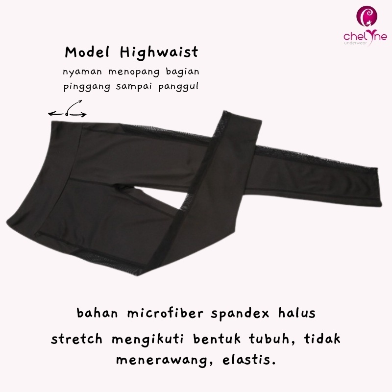 Chelyne Legging Sport Tile T1716  Capri 7/8 - Celana Olahraga