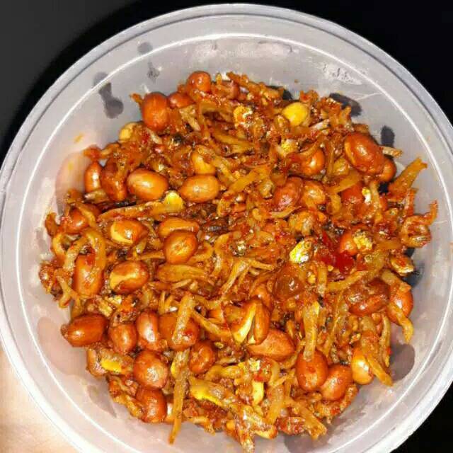 

Teri kacang pedas sedang