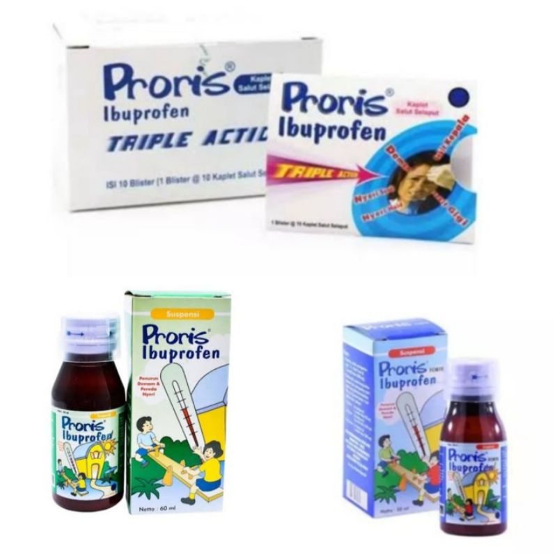 Proris kaplet 200mg 10s/Proris Suspensi 60ml/Proris Suspensi Forte 60m