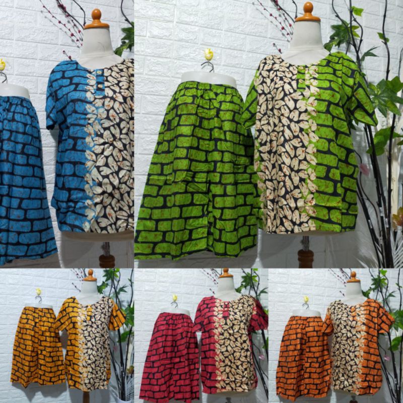 SETELAN BABYDOLL SETELAN GOGO SETELAN PIYAMA DEWASA BAHAN RAYON MOTIF BATA