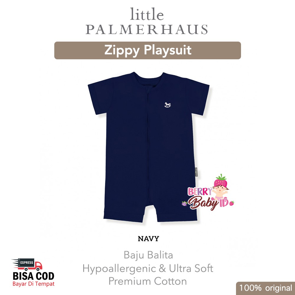 Little Palmerhaus Zippy Playsuit Baju Bayi Balita Jumper Bayi Boy Girl Berry Mart