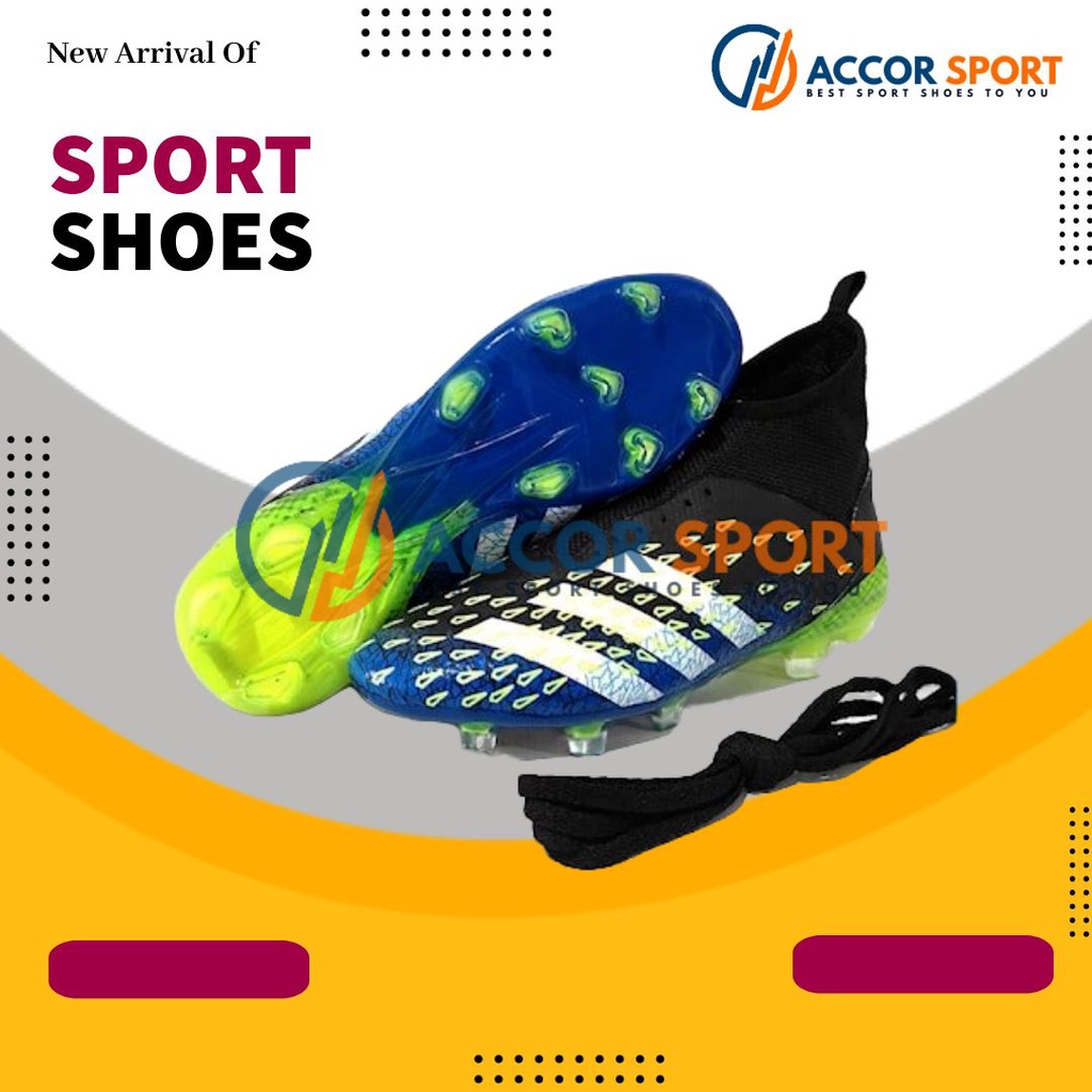 Sepatu Bola Adidas Predator Hitam Biru Baru