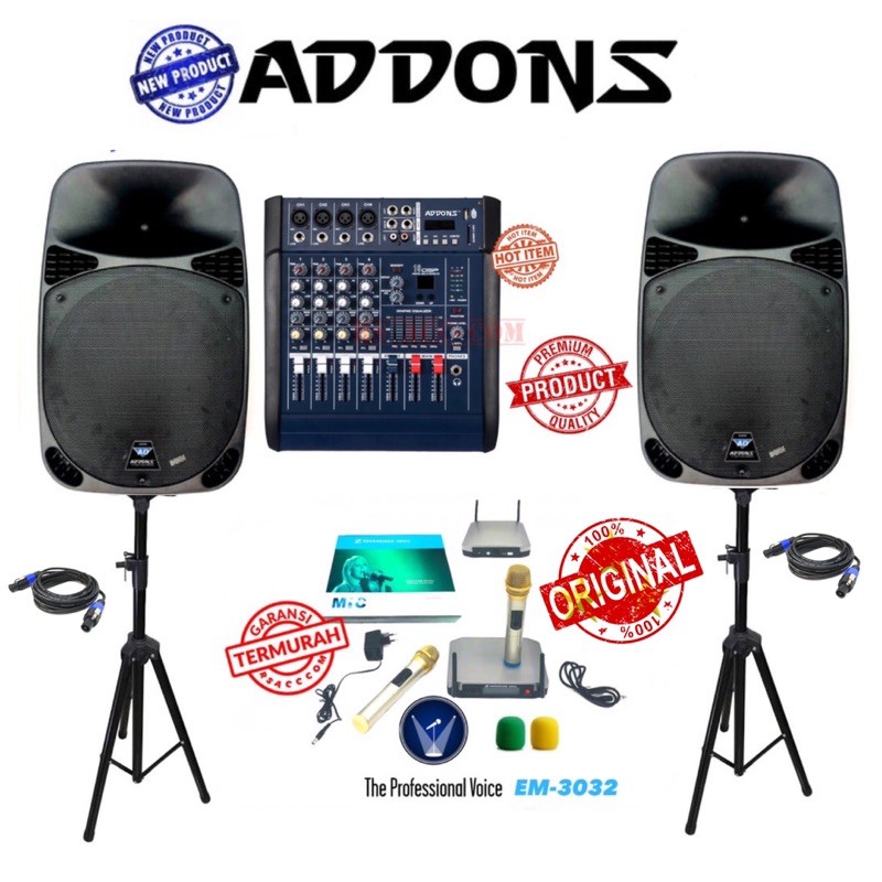 Paket Promo sound system 15 inch addons indor dan outdoor original