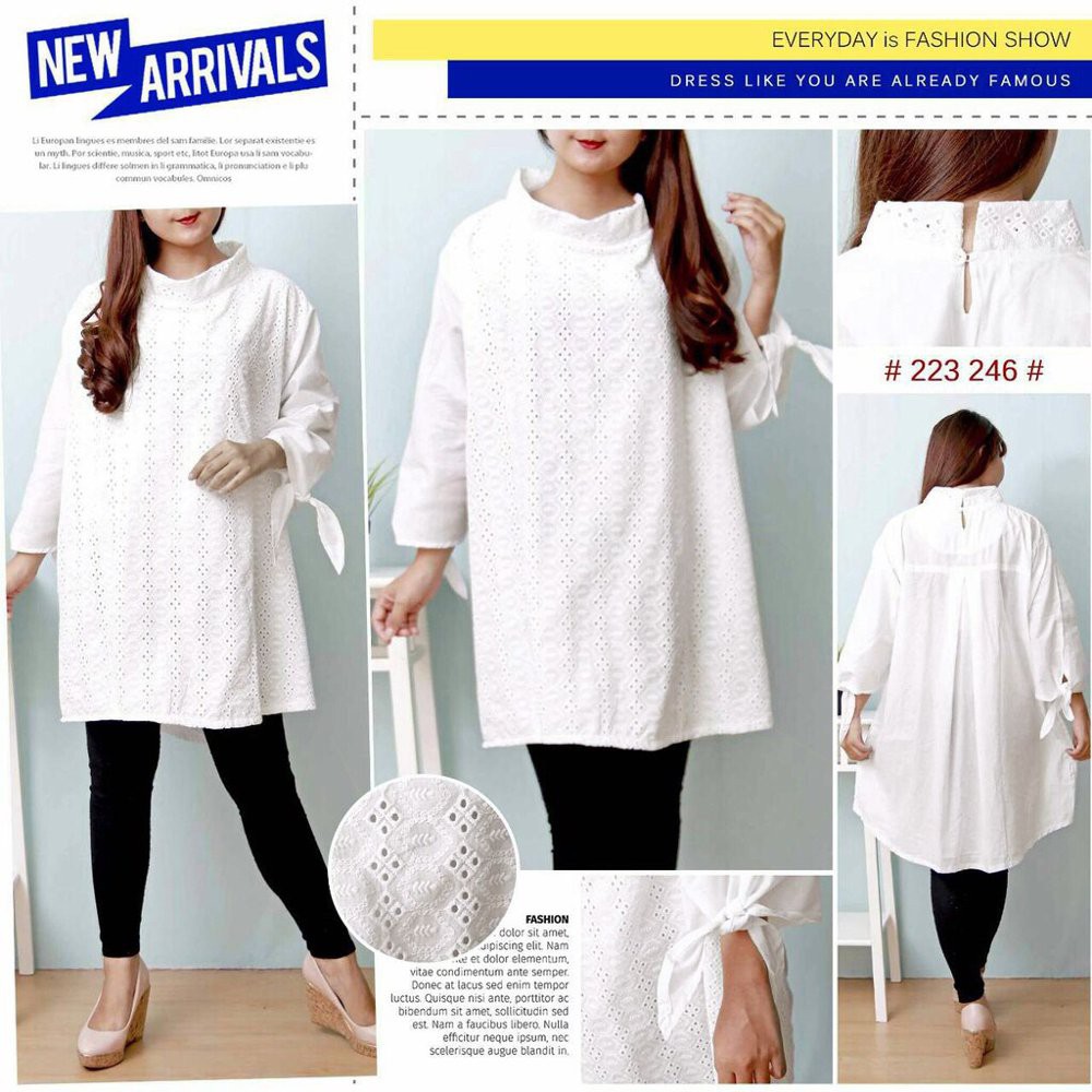 Baju atasan wanita jumbo bigsize blouse tunik putih jumbo bigsize blouse tunik kemeja putih jumbo b