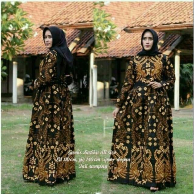 Ms Gamis Batik Sriwedari Maxi Super Jumbo Xxl Ld 110