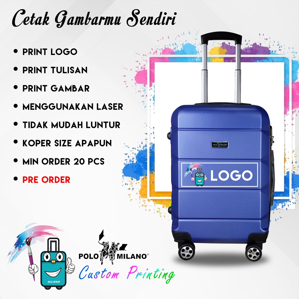 Polo Milano Koper Custom Printing Pre Order Size (20) (24) (28) Inch