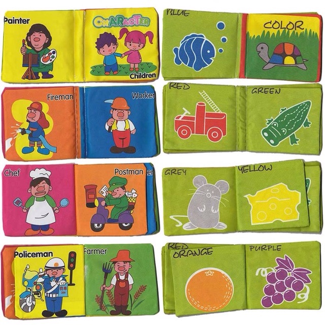 buku bantal bayi buku kain softbook mainan edukasi bayi 6 pcs