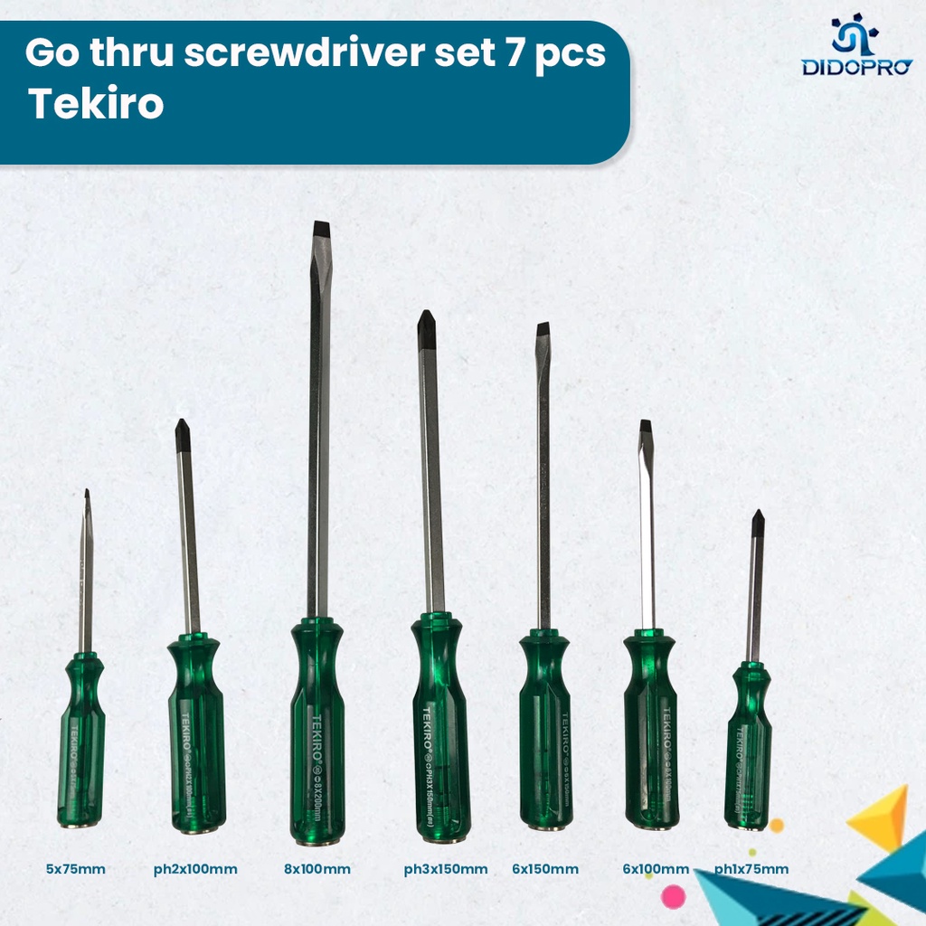 TEKIRO SET OBENG 7 PCS /OBENG SET / TOOLS - ALAT PERKAKAS