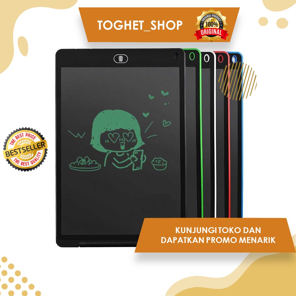 Papan Gambar Digital Monochrome LCD Tablet 12 Inch Papan Graphic Tablet Digital Warna Monokrom