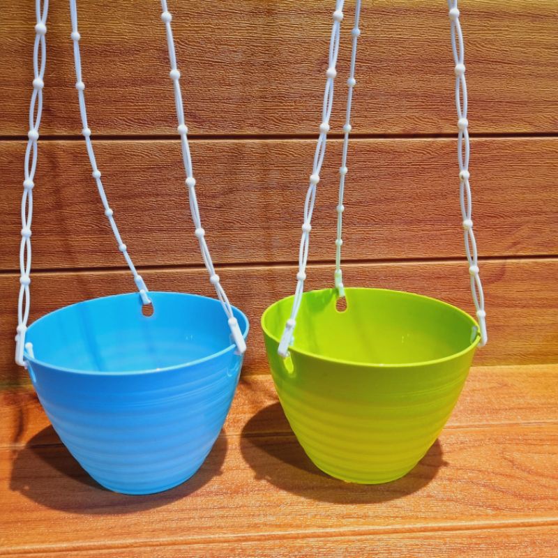Pot Tawon 15cm Gantung Warna / Pot Bunga Gantung / Pot Bunga Plastik Warna / Pot Bunga Murah