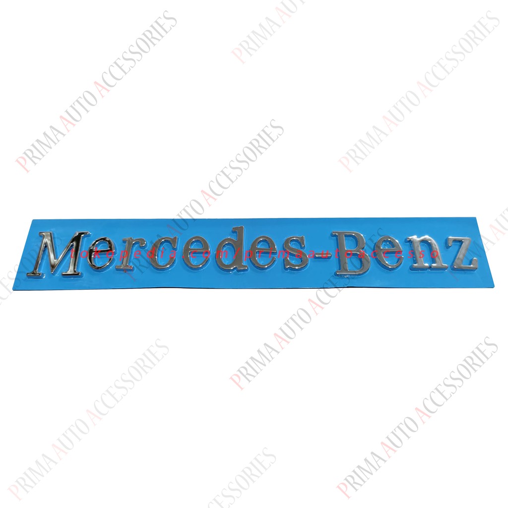 Emblem Mobil Tulisan Mercedes-Benz Warna Chrome