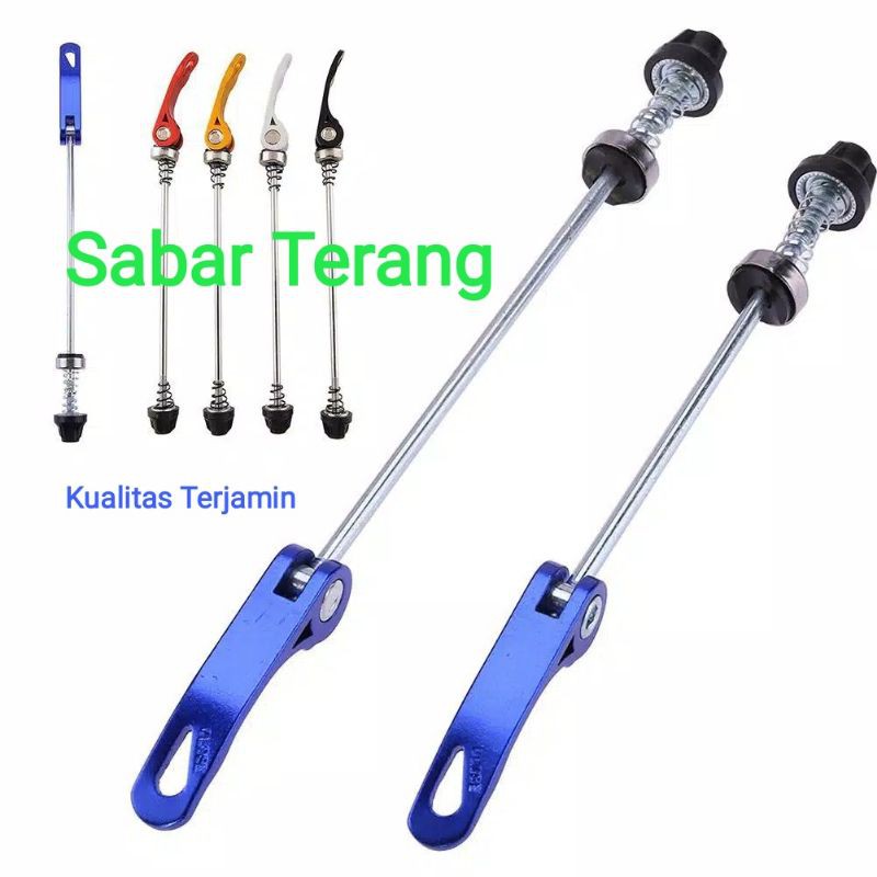 1 Pasang Tuas Pengunci Roda Sepeda Quick Release sepeda gunung mtb Skewer Hub AS Roda