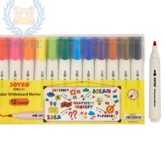 

Ω Spidol Papan Tulis JOYKO Color Whiteboard Marker 12 Warna WMC-51 ☆