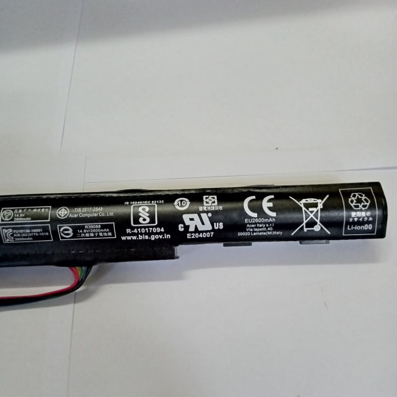 Baterai Batrai Original Acer E5-533 E5-533G E5-774 E5-774G E15 E5-532 E5-532G E5-475 E5-475G AS16A5K