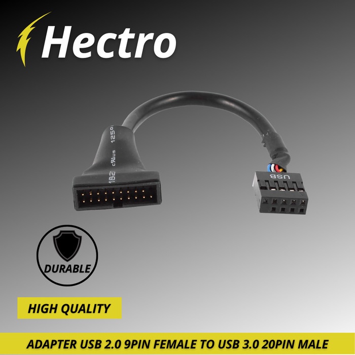 HECTRO Kabel Adapter Usb 2.0 9pin Female to Usb 3.0 20Pin Male