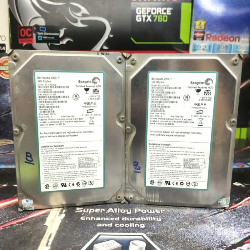 Hardisk HDD Komputer Internal Socket ATA IDE 120Gb