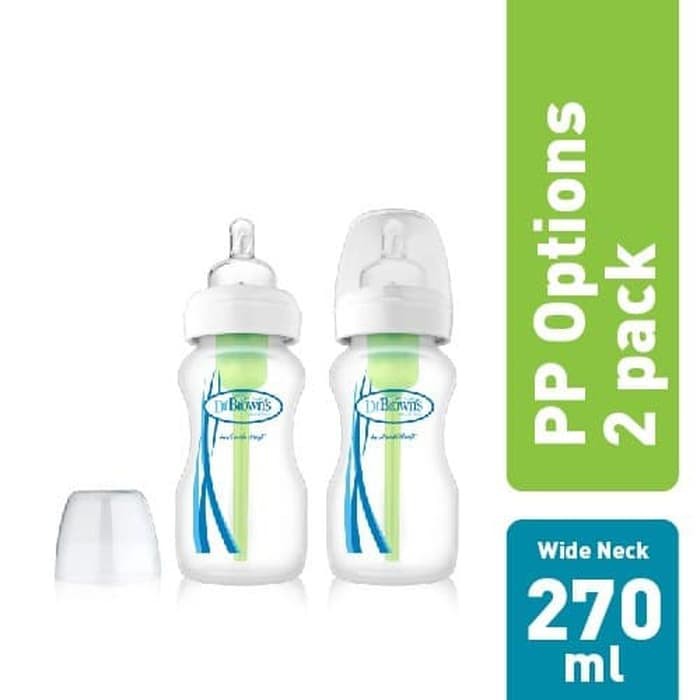 Dr. brown's PP Option Wide Neck Bottle 270ml Twin pack y