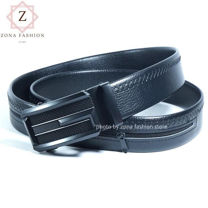Harga Murah Banget Ikat Pinggang Pria Kantong Rahasia / Gesper Kulit / Sabuk Import Gucci Original
