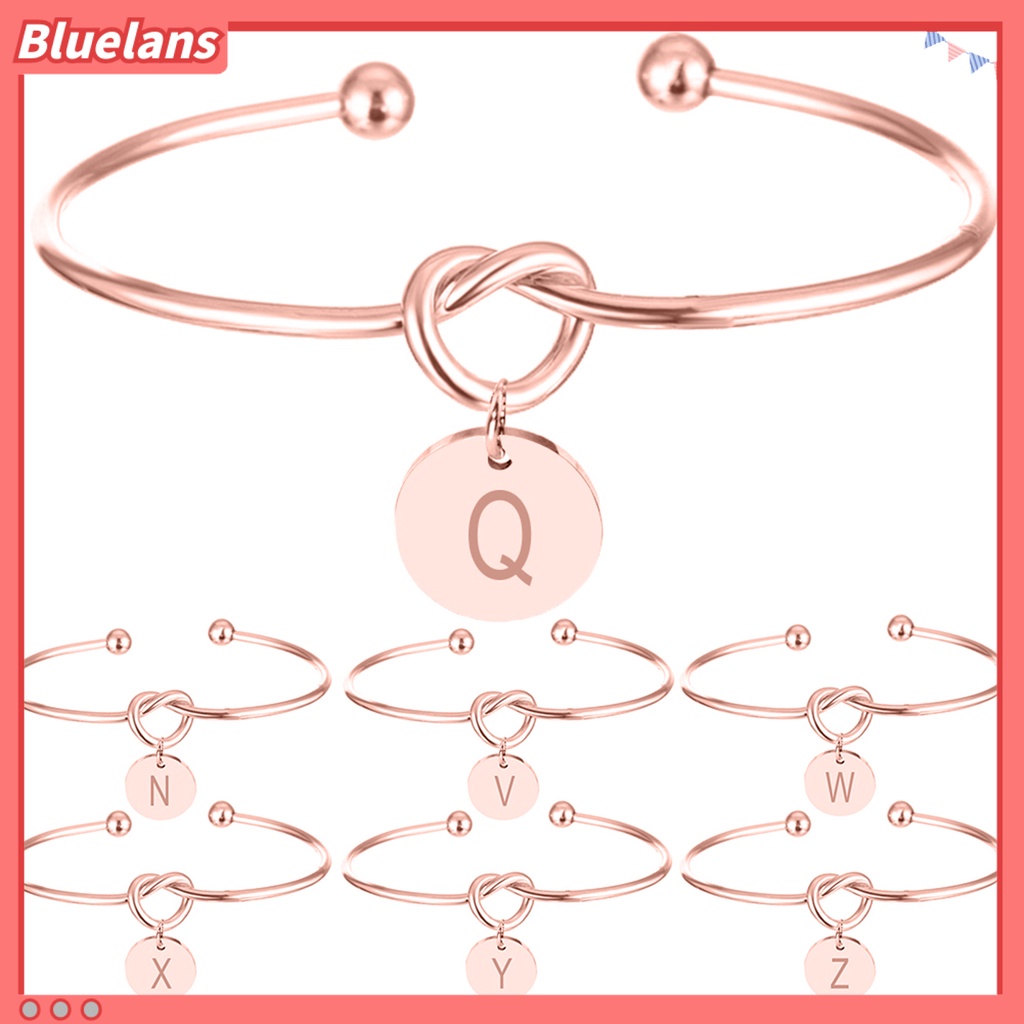 Bluelans Bracelet Opening Knotted Heart Shape Alloy Stylish Bangle for Women