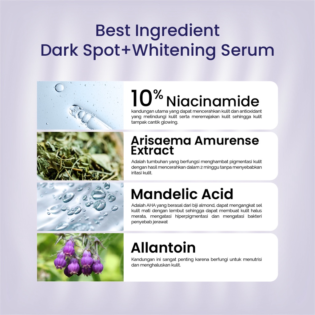 Animate Dark Spot + Whitening Serum 20 ml Serum Penghilang Flek Hitam / Pemutih Wajah