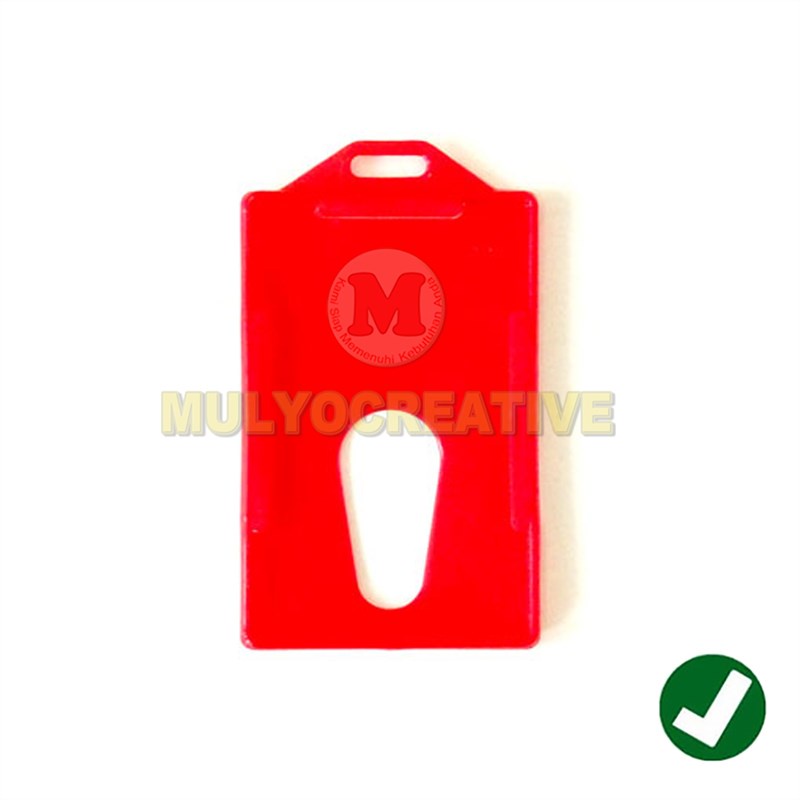 

Tempat ID Card Bahan Plastik Warna Merah - ID Card Holder Merah