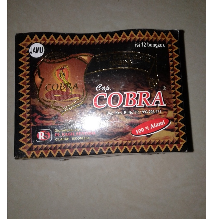 Paket 50 Box Jamu Serbuk Cap Cobra (gatal/eksim)