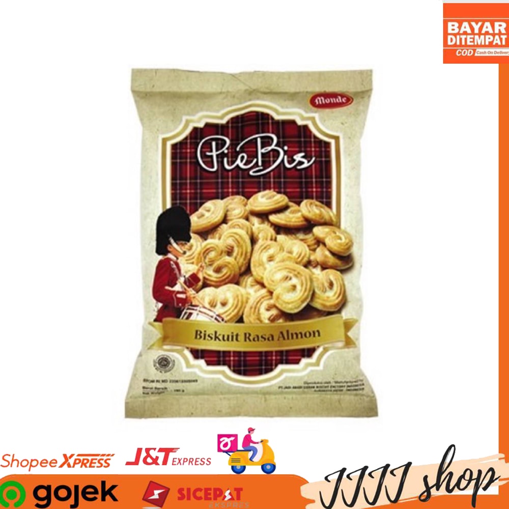

Monde Pie Bis Snack Biskuit Cemilan Rasa Kacang Almond 100 gr