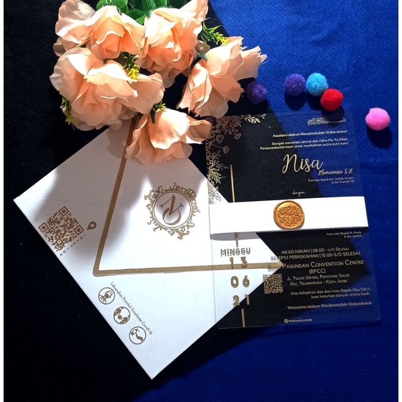 undangan akrilik/acrylic invitation/kartu undangan akrilik/undangan akrilik murah/undangan pernikaha