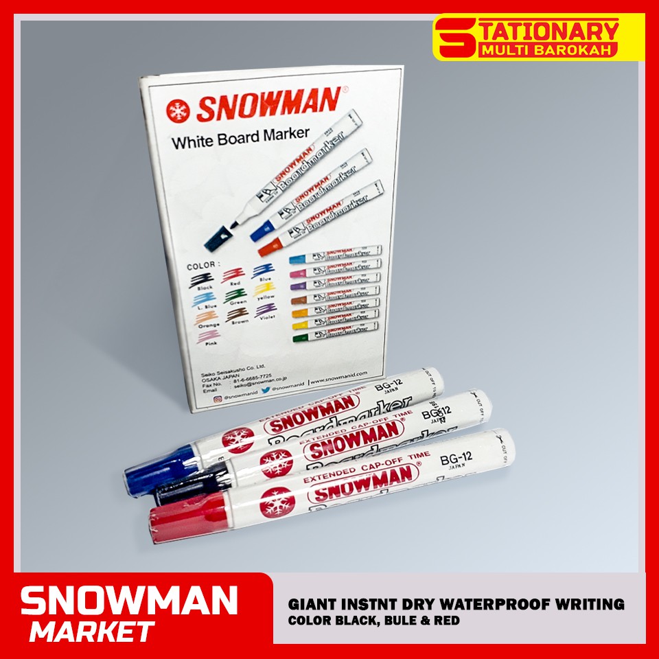 

Spidol Snowman BG-12 Whiteboard Marker