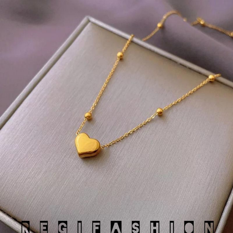 KALUNG TITANIUM JEDAR LOVE TITANIUM ANTI KARAT TIDAK LINTUR J001 KALUNG WANITA