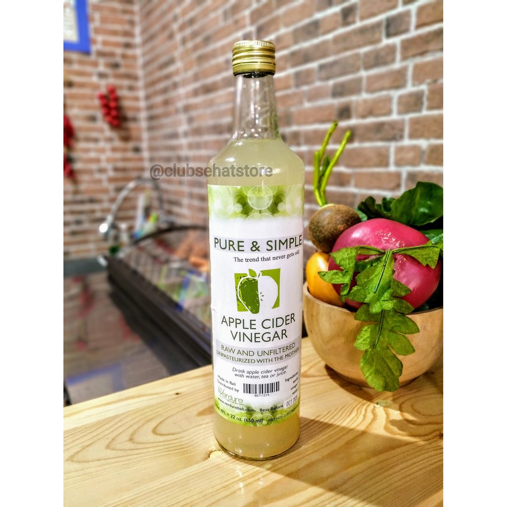 

Pure & Simple, Apple Cider Vinegar ( Cuka Sari Apel ) 650 Ml