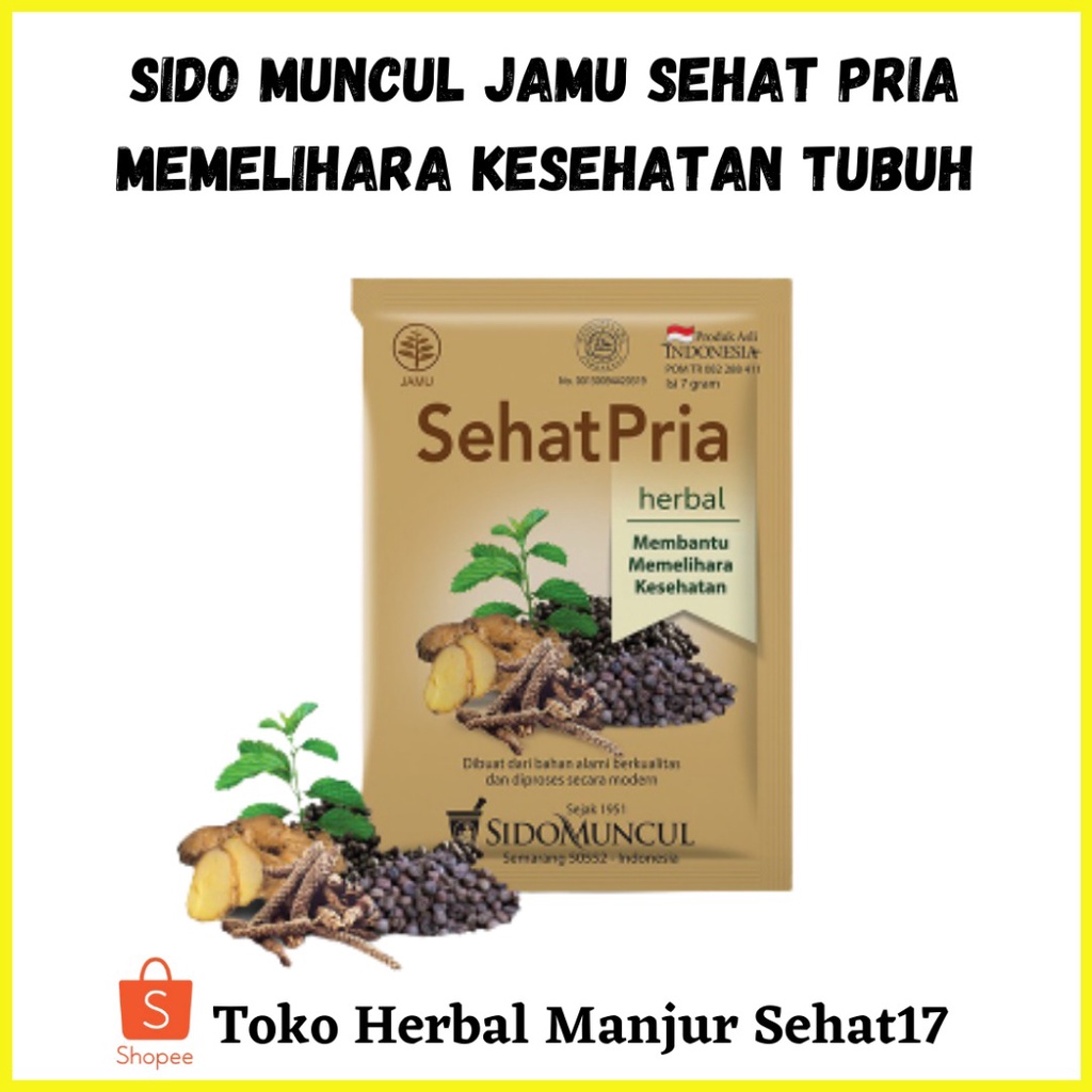 

Jamu Sehat Pria Sidomuncul Original Isi 10 Sachet / Jamu Sehat Pria / UNTUK MENJAGA KESEHATAN MEMULIHKAN KELELAHAN