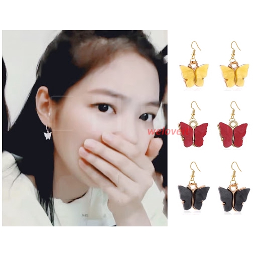 Anting wanita motif kupu kupu ala korea 531