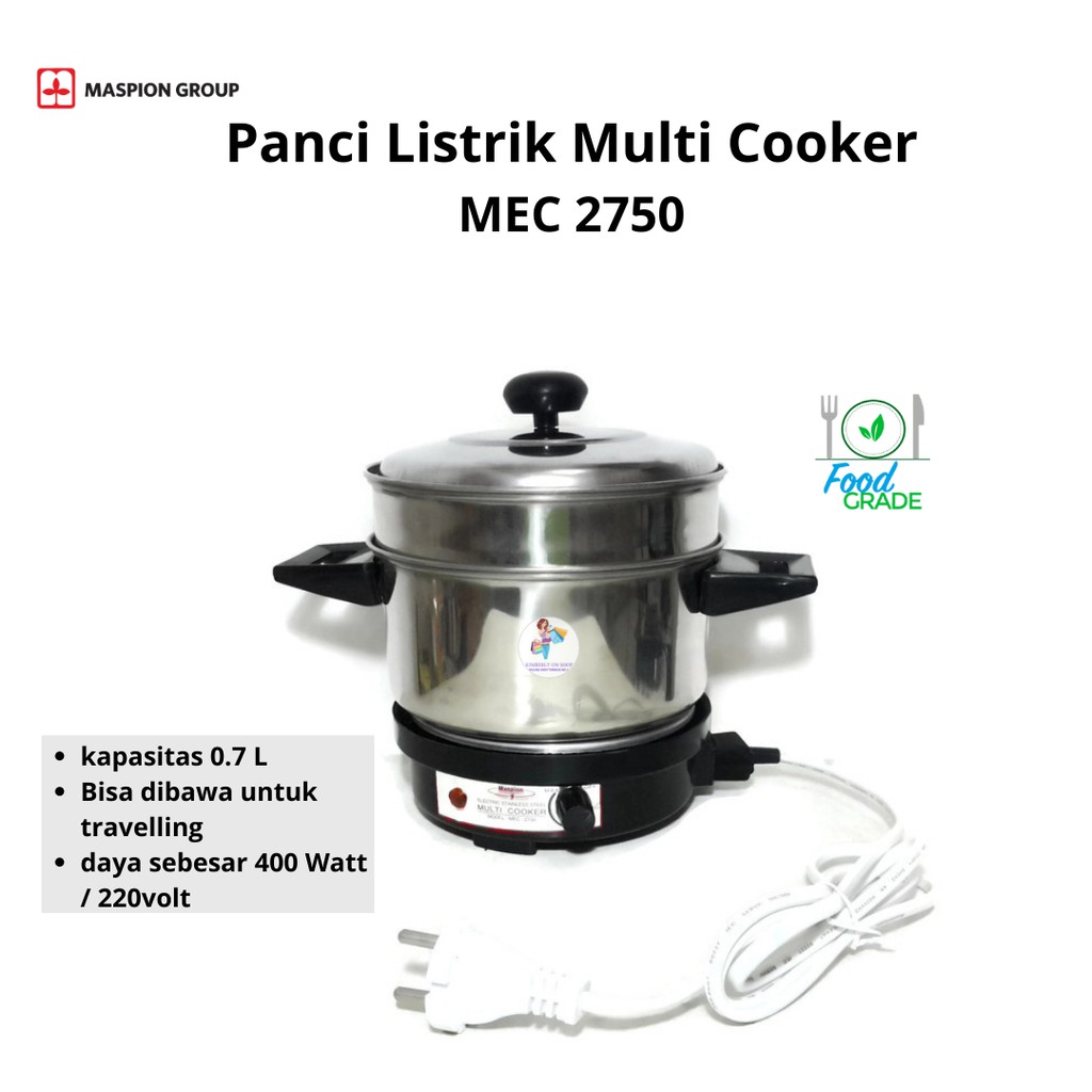 Panci Listrik Serbaguna multi Cooker MEC 2750 Maspion