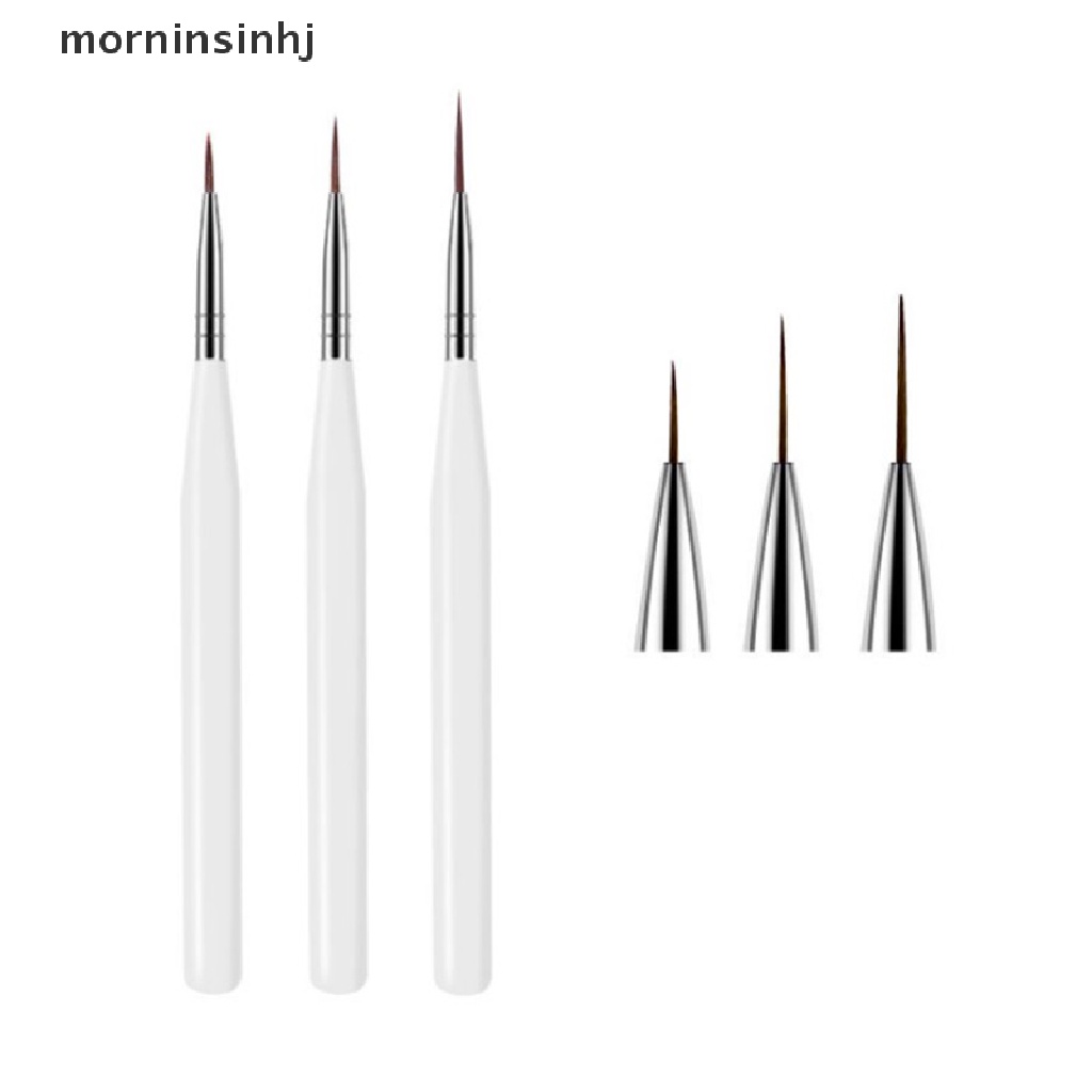 Mornin 3pcs / Set Pen Ukir / Lukis Kutek Gel Uv Akrilik Untuk Nail Art