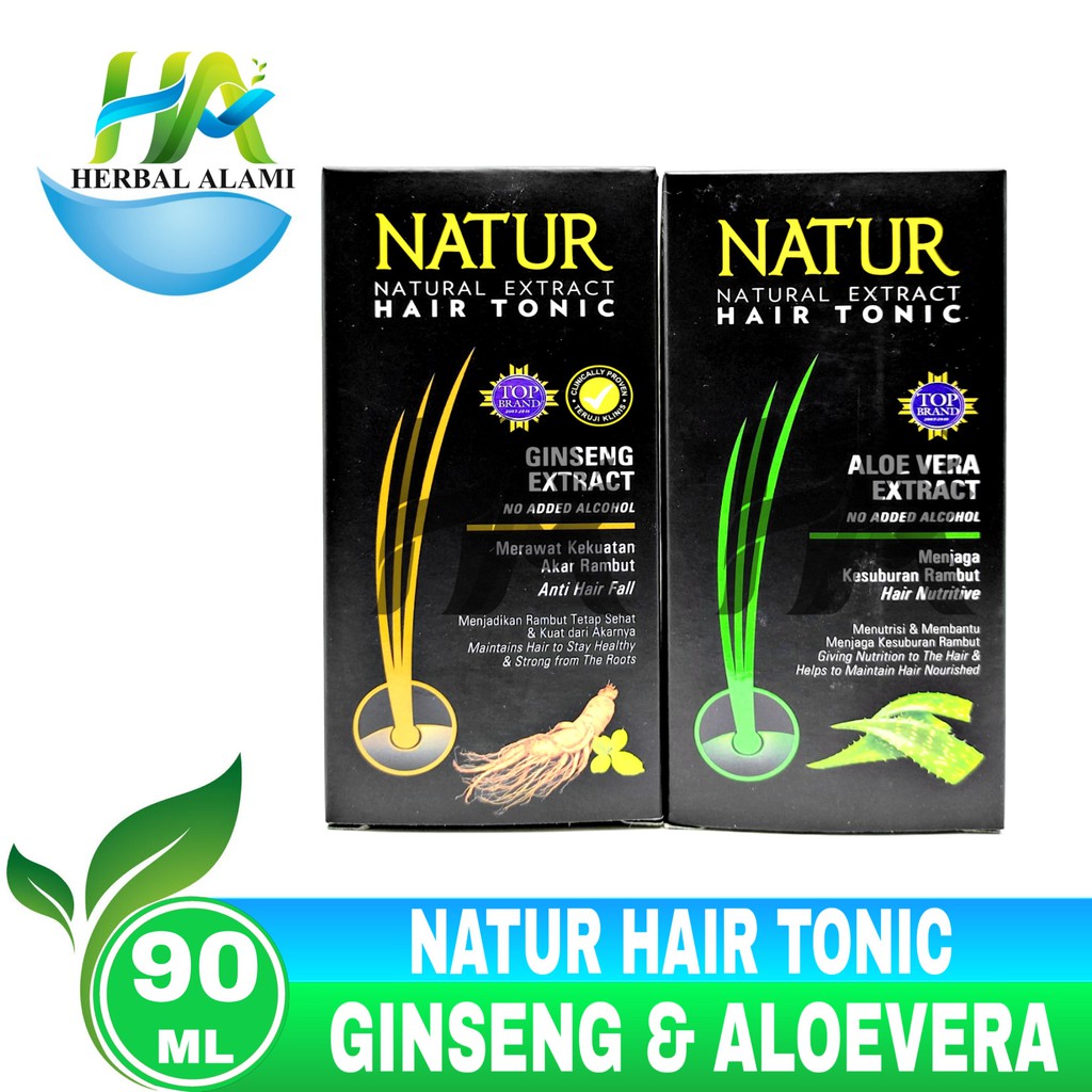 Natur Natural Extract Hair Tonic ( Ginseng &amp; Aloevera ) 90 ml