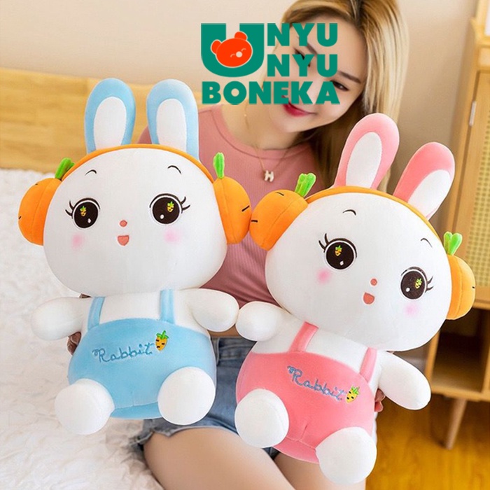 Boneka kelinci rabit impor earphone 45Cm kado ultah pig rabbit kado souvenir