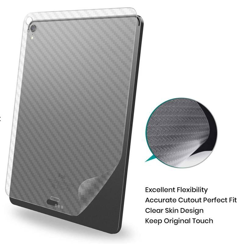 2PCS Ultra Thin Protective Film Back Screen Protector For iPad Pro 12.9 11 2021 2020 2018 3D Carbon Fiber For iPad Air 4 3 2 1 iPad 9 8 7 6 5 iPad 10.2 Mini 6 5 4 3 2 1 8.4 7.9