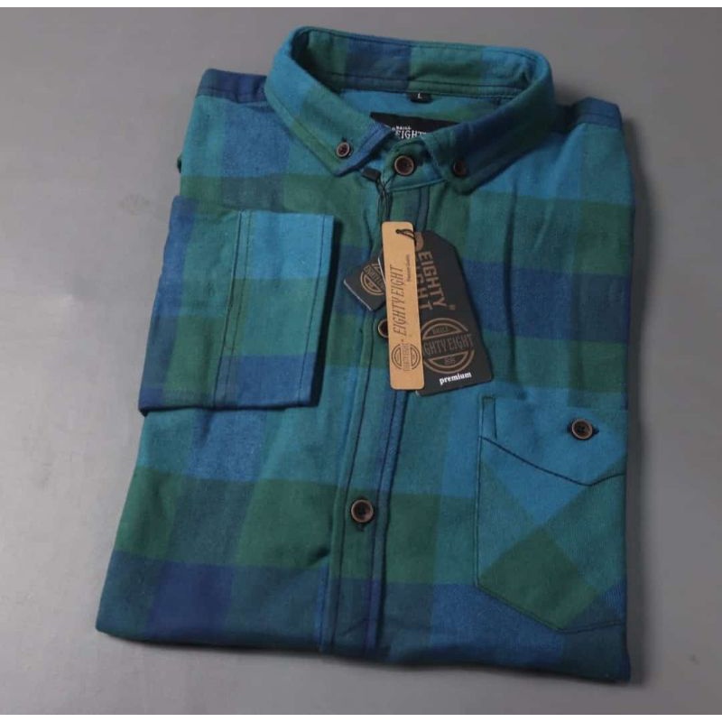 Brill Eighty Eight - Kemeja Flanel Lengan Panjang Original Brill Eighty Eight