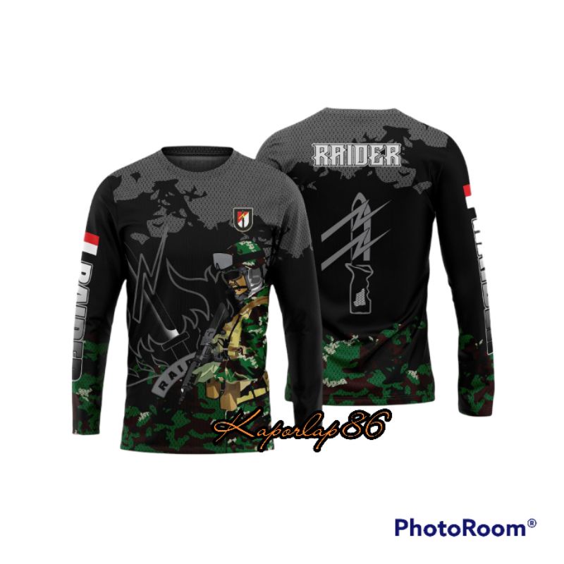 BAJU KAOS JERSEY FULL PRINTING RAIDER LENGAN PANJANG BAHAN DRYFIT PREMIUM