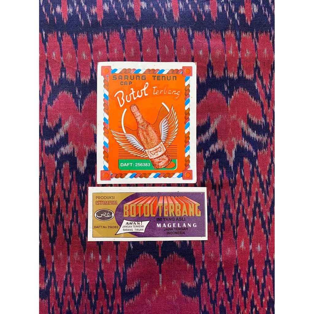 SARUNG GOYOR TENUN ASLI BOTOL TERBANG DIJAMIN ASLI PREMIUM - BIRU 1 - BUATAN TANGAN BUKAN MESIN