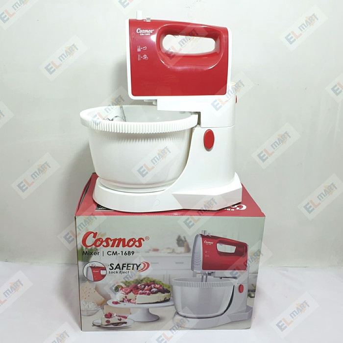 Stand Mixer Berdiri Cosmos CM 1689 Turbo 5 Speed Hand Mixer CM1689