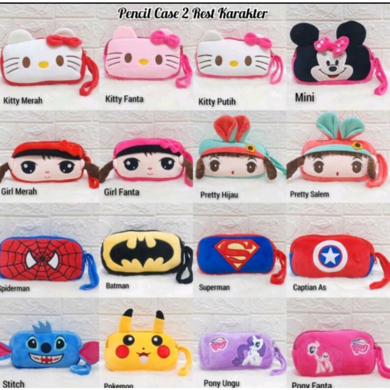 

PENCIL CASE 2 RESLETING TEMPAT PENSIL KARAKTER