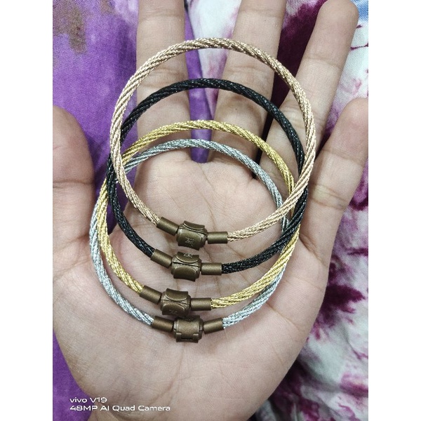 gelang tangan full kawat water proof