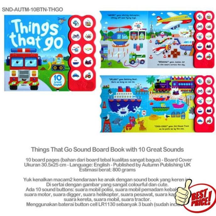 

Things That Go Sound Board Book with 10 Great Sounds